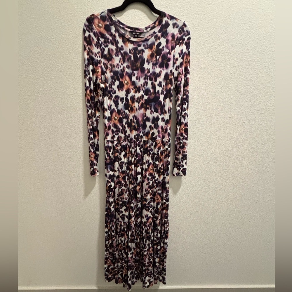 Saint + Sofia Maxi, Long-Sleeve Dress, Size USA 4
